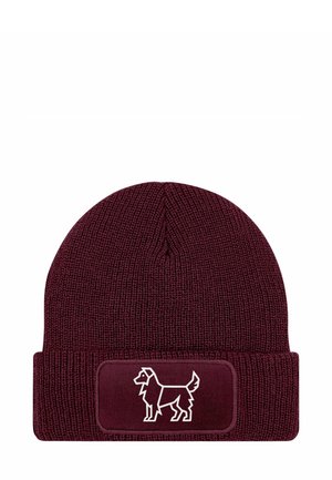 WINTER HUND DESIGN LUSTIG - Beanie - australian shepherd bordeauxrot
