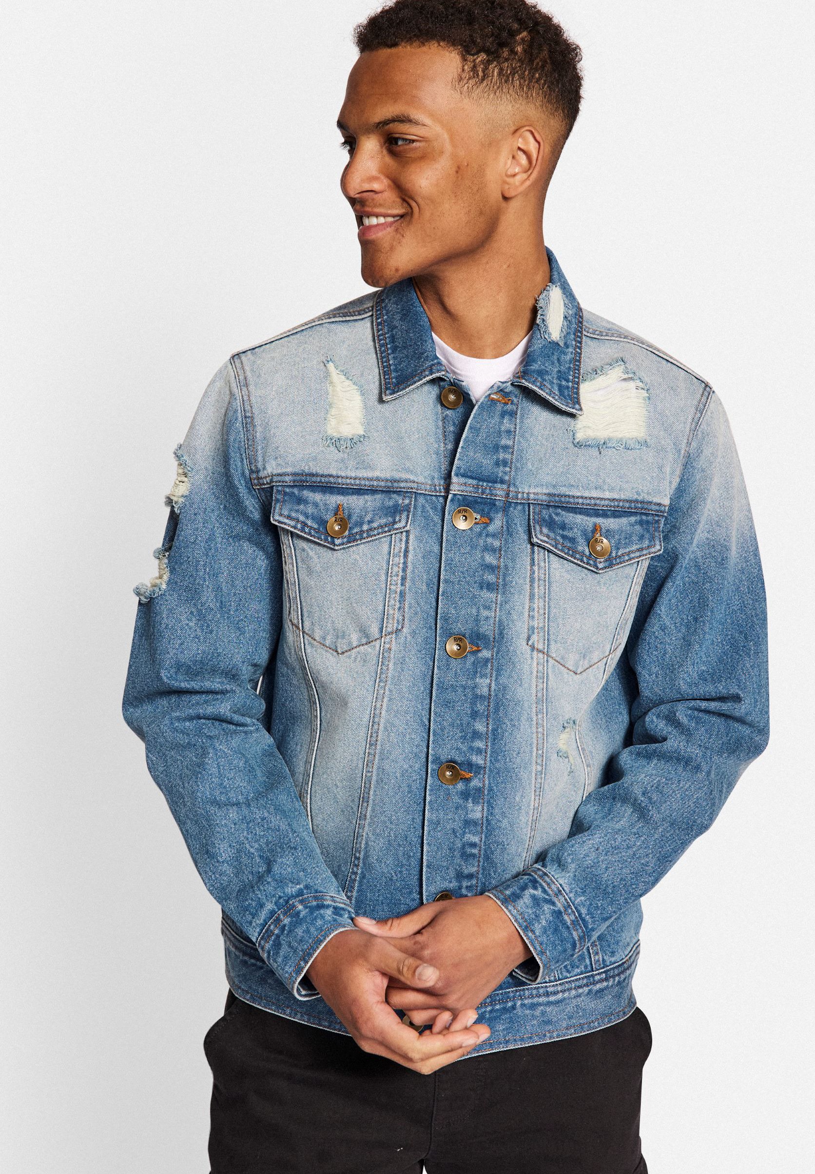 men in denim jackets