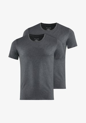 FALKE DAILY COMFORT 2-PACK ROUND NECK - Maglietta intima - dark grey heather