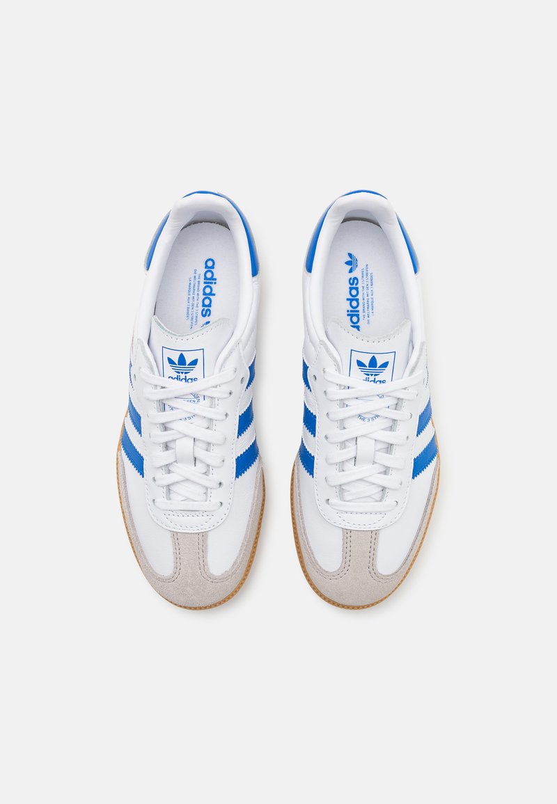 adidas gazelle silver green womens adidas Samba ADV Shoes - Unisex - Blue Bird / Cloud White / Gold main image 0