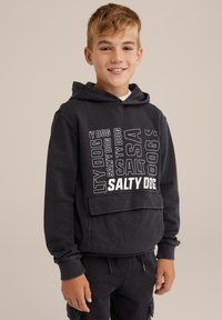 WE Fashion SALTY DOG - Džemperis ar kapuci - grey