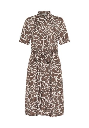 Kaffe EMINE PRINTED - Blousejurk - deep taupe w chalk print