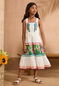 Love & Roses REGULAR FIT - TROPICAL PRINT MIDI HOLIDAY - Jurk - white