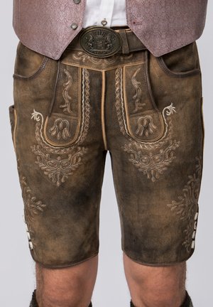 LOGAN - Lederhose - kiesel gespeckt