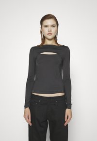 G-STAR CUT OUT SLIM BOAT - Ilgarankovis viršutinės dalies drabužis - shadow