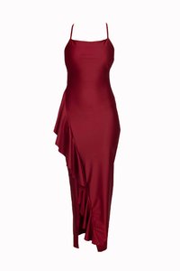 WEDDING GRACE RUFFLE  - Roupa de cerimónia - wine