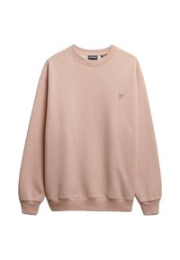 Felpa crewneck rosa chiaro. Realizzata in tessuto morbido, presenta polsini e orlo a costine. Piccolo logo sul petto. Fit semplice e rilassato.