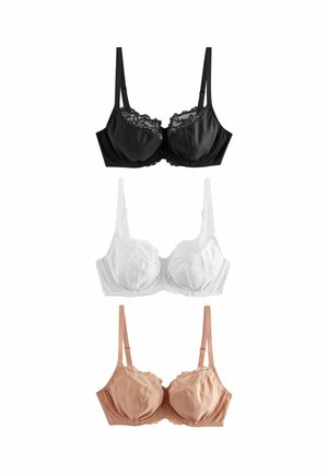 DD NON PAD  FULL CUP 3 PACK - Underwired bra - black white nude
