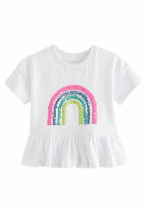 Next SHORT SLEEVE SEQUIN  - T-shirt print - pink rainbow