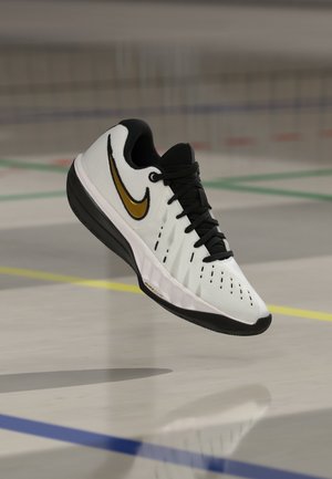 Nike Performance AIR ZOOM G.T CUT ACADEMY 2 UNISEX - Баскетболни обувки - white/metallic gold coloured/black