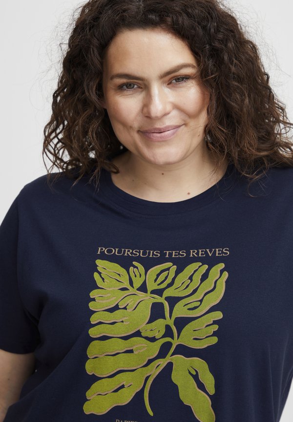 FPEtta - Print T-shirt - peacoat mix3