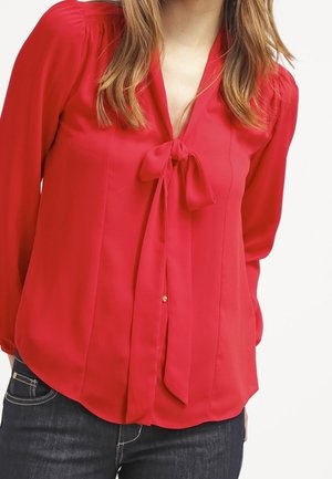 Button-down blouse - red