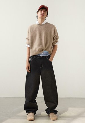 SUPER EMBROIDERED  - Jeans baggy - black