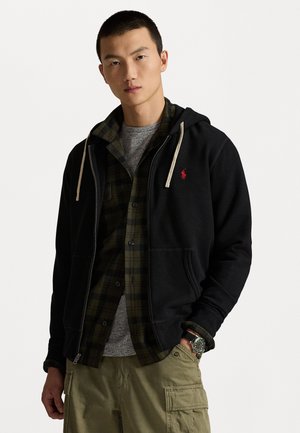 THE RL FLEECE FULL-ZIP HOODIE - Kapucnis pulóver - black