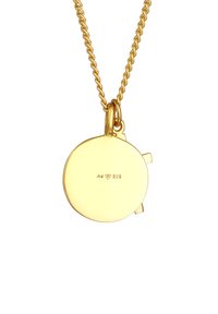 KUZZOI STRUCTURED COIN CROSS - Halsband - gold-coloured