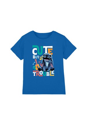 LILO AND STITCH CUTE BUT TROUBLE - Print T-shirt - blue
