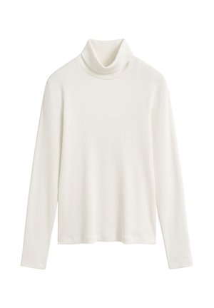GANT, SLIM RIBBED LS TURTLENECK - Μπλούζα με μακριά μανίκια - eggshell