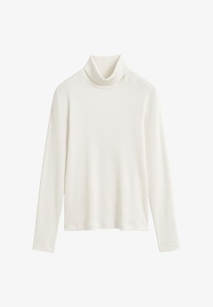 GANT, SLIM RIBBED LS TURTLENECK - Μπλούζα με μακριά μανίκια - eggshell