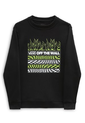 NEON FLAMES CREW - Sweatshirt - black