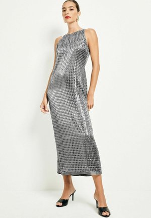 Next TALL SEQUIN RACER MIDI - Juhlamekko - silver