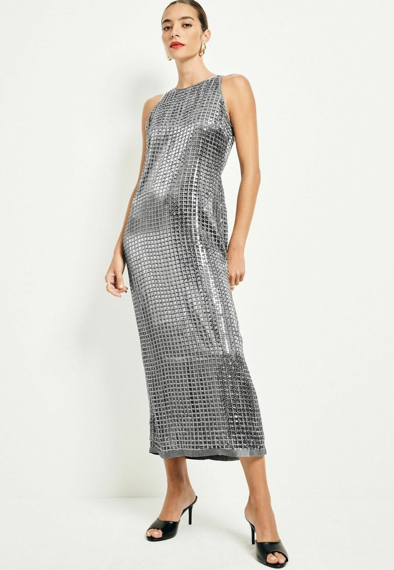 Next TALL SEQUIN RACER MIDI - Robe de soirée - silver