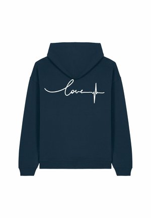 FREQUENCY EMBROIDERY UNISEX OVERSIZE - Hoodie - dark blue