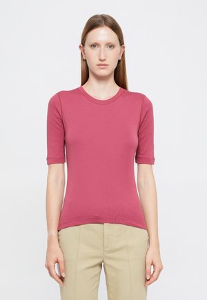 CREW NECK SHORT SLEEVE - Lihtne T-särk - cherry red