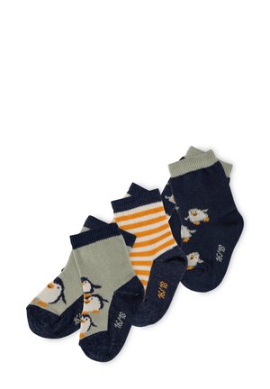 3 PACK POLAR FRIENDS - Socken - dunkelblau/orange/grün