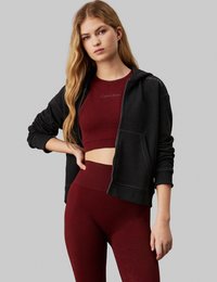 Calvin Klein Performance HOODIE - Felpa con zip - charcoal heather