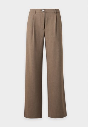 VILA, VIKARI WIDE PANT - Pantalon classique - grey
