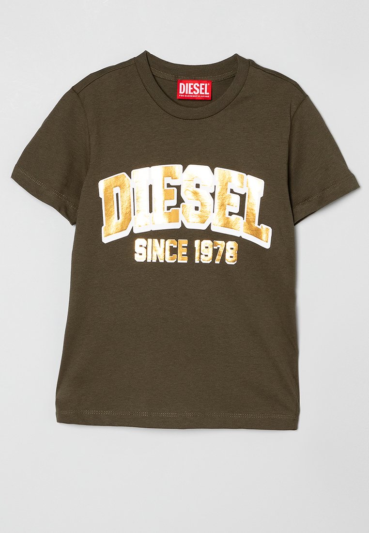 Diesel T-shirt print olijfgroen Diesel T-shirt print olijfgroen