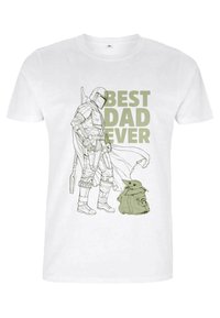 Star Wars STAR WARS: THE MANDALORIAN BEST GUARDIAN UNISEX - Triko s potiskem - white