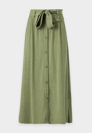 Anna Field, A LINE BUTTON THROUGH SKIRT - Jupe trapèze - green