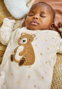 JoJo Maman Bébé BEAR APPLIQUE ZIP - Odijelo za spavanje - cream