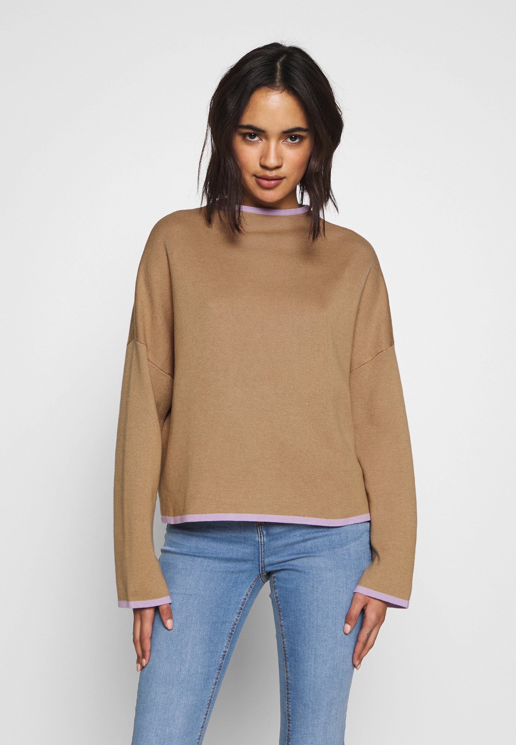 EDITED DARLIN JUMPER Trui beigelila Zalando.nl EDITED JUMPER Trui lila Zalando.nl