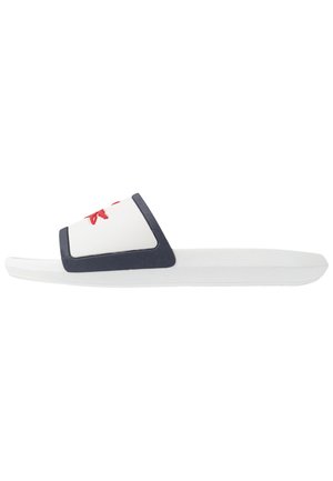 CROCO SLIDE - Badslippers - white/navy/red