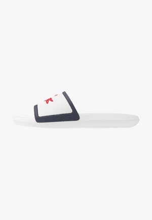 CROCO SLIDE - Rantasandaalit - white/navy/red