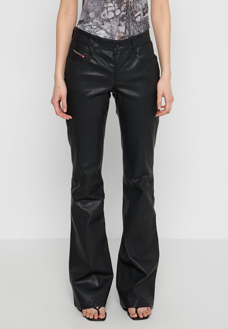 Diesel Leren broek zwart