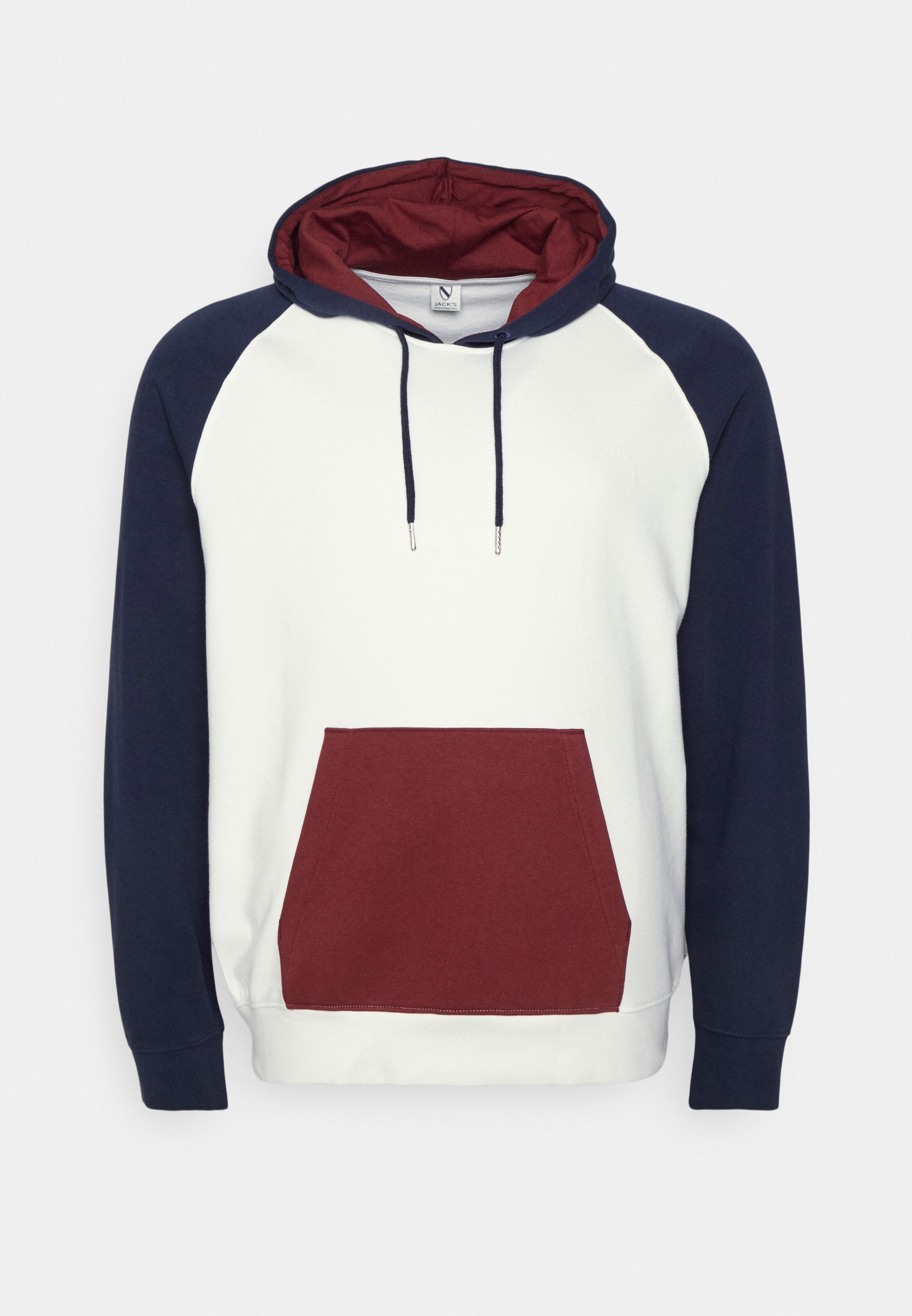 Jack's Sportswear Colourblock Hoodie Sweatshirt Off White, Men's, Size: 5XL, Off-White