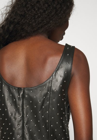 STUDIO ID SANDRA DRESS WITH STUDS  - Egyenes szabású ruha - black