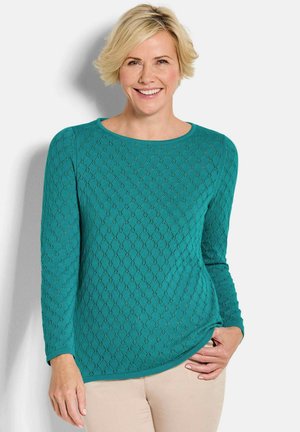 PULLOVER MIT WABENSTRUKTUR - Pullover - emerald