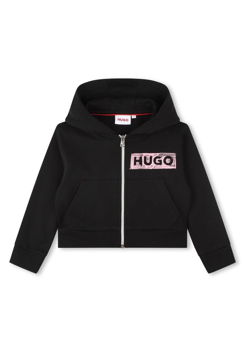 HUGO Kids Sweater met rits zwart