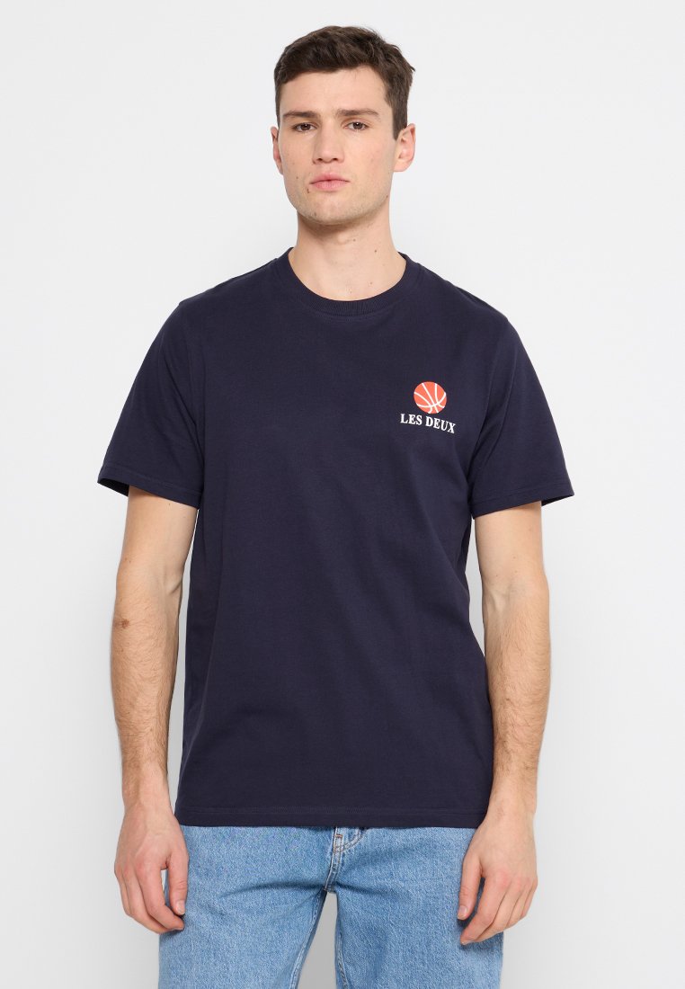 Les Deux T-shirt basic donkerblauw