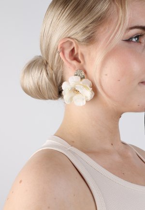 TRISA Accessoires STATEMENT EARRINGS - Orecchini - beige/gold-coloured