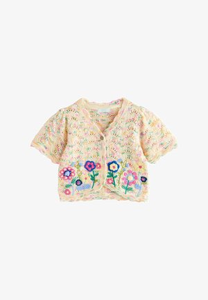 REGULAR FIT - EMBROIDERED FLOWER - Vesta na kopčanje - multi