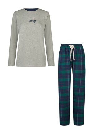 CHRISTMAS SET - Nachtwäsche Set - grey mel/green