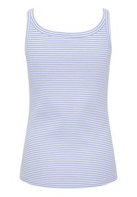 Kaffe Top - chalk ultramarine blue stripe
