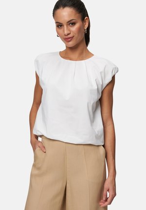 MIT RAFFUNGEN AM ÄRMEL - Blouse - brilliant white