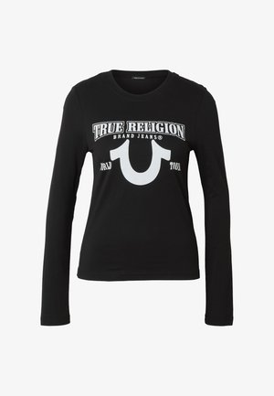True Religion, LONG SLEEVE T SLIM FIT - Hosszú ujjú felső - black