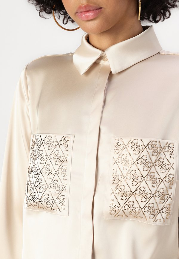 MARGUERITE HOTFIX - Button-down blouse - pearl oyster4
